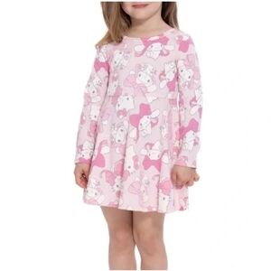 Nwt Sanrio's Hello Kitty and Friends Pink and White Skater Dress